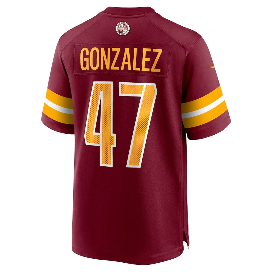 W.Commanders #47 Zane Gonzalez Burgundy HeidiMiller Game Jersey