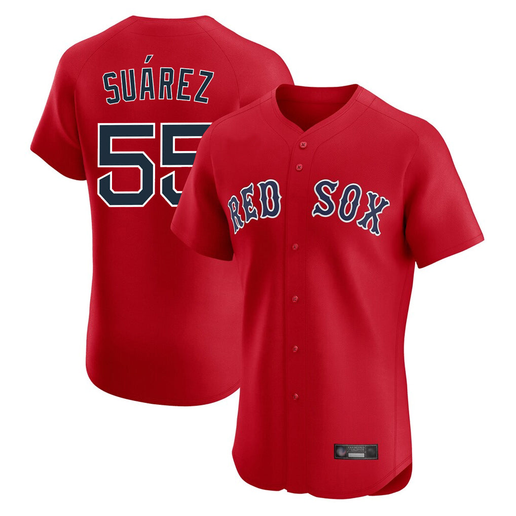 Boston Red Sox #55 Ranger Suarez Player Red HeidiMiller Limited Elite Home Game Stitched Jerseys1