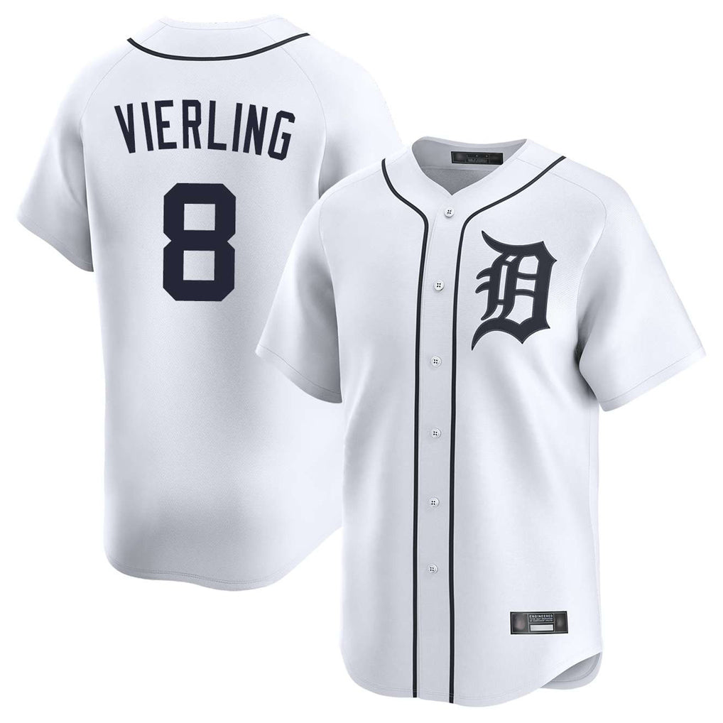 Detroit Tigers #8 Matt Vierling Player White HeidiMiller Home Limited Stitched Jerseys