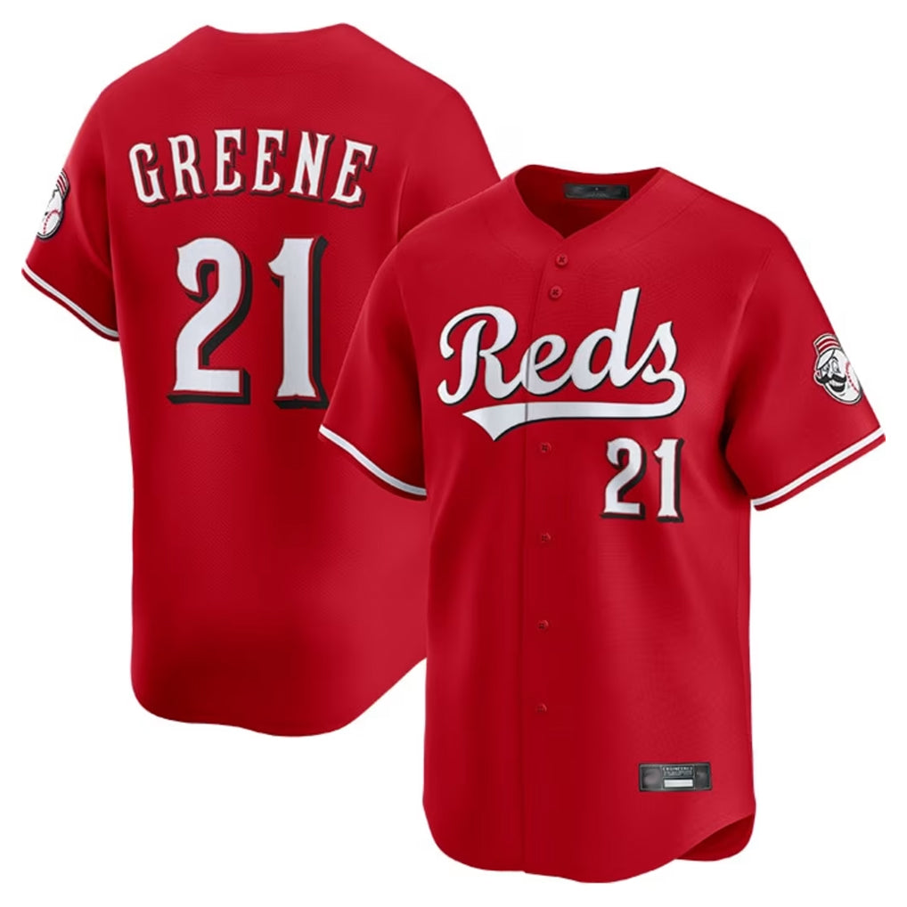 Cincinnati Reds #21 Hunter Greene Player Red HeidiMiller Home Limited Stitched Jerseys