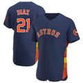 Houston Astros #21 Yainer Diaz Player Navy HeidiMiller Home Limited Elite Stitched Jerseys