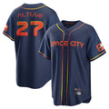 Houston Astros #27 Jose Altuve Player Navy HeidiMiller City Connect Home Game Stitched Jerseys