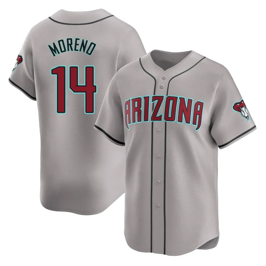 Arizona Diamondbacks #14 Gabriel Moreno Player Gray HeidiMiller Road Limited Home Game Stitched Jerseys