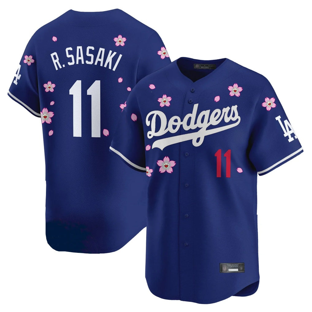 Los Angeles Dodgers #11 Roki Sasaki Player Royal HeidiMiller Tokyo Series Vapor Premier Limited Stitched Jerseys