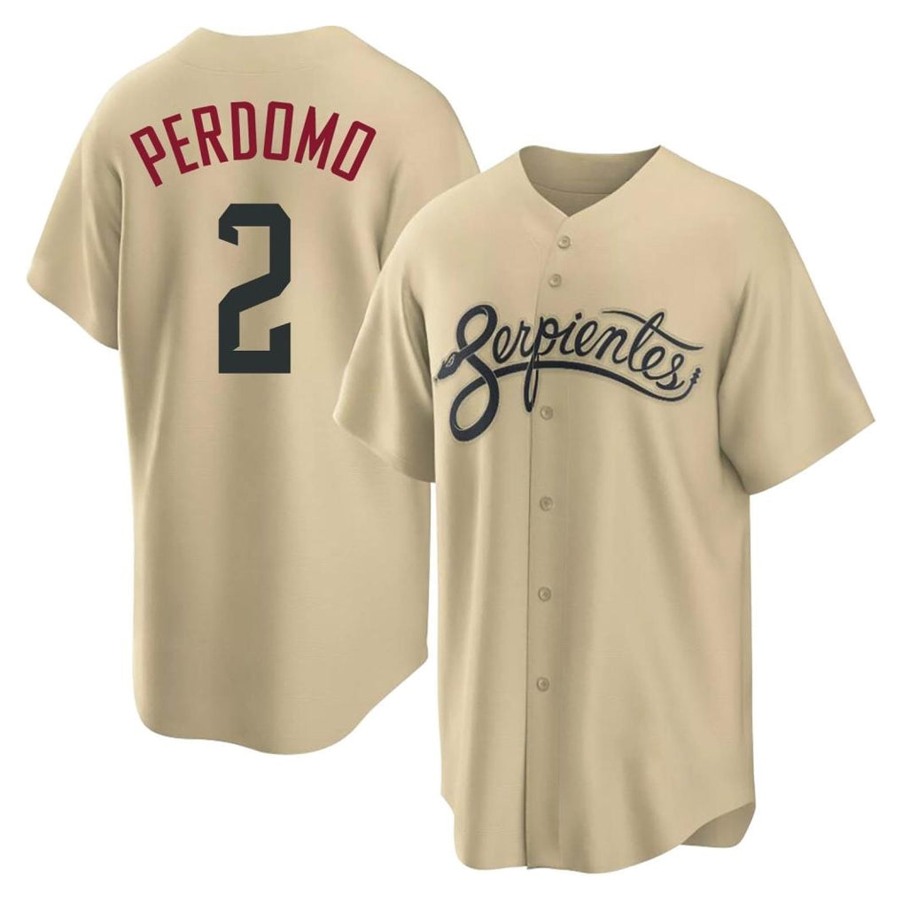 Arizona Diamondbacks #2 Geraldo Perdomo Player Tan HeidiMiller City Connect Home Game Stitched Jerseys