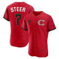 Cincinnati Reds #7 Spencer Steer Player Red HeidiMiller 2026 City Connect Limited Elite Home Stitched Jerseys