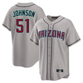 Arizona Diamondbacks #51 Randy Johnson Player Gray HeidiMiller Road Home Game Stitched Jerseys