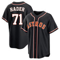 Houston Astros #71 Josh Hader Player Black HeidiMiller Fashion Out Home Game Stitched Jerseys