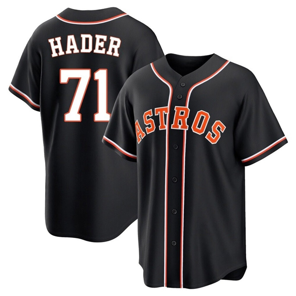 Houston Astros #71 Josh Hader Player Black HeidiMiller Fashion Out Home Game Stitched Jerseys