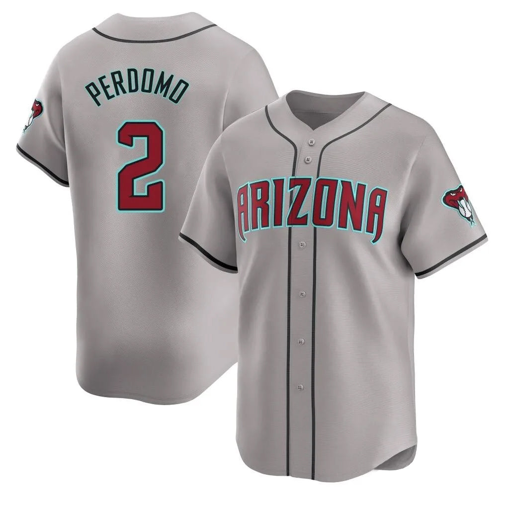 Arizona Diamondbacks #2 Geraldo Perdomo Player Gray HeidiMiller Road Limited Home Game Stitched Jerseys