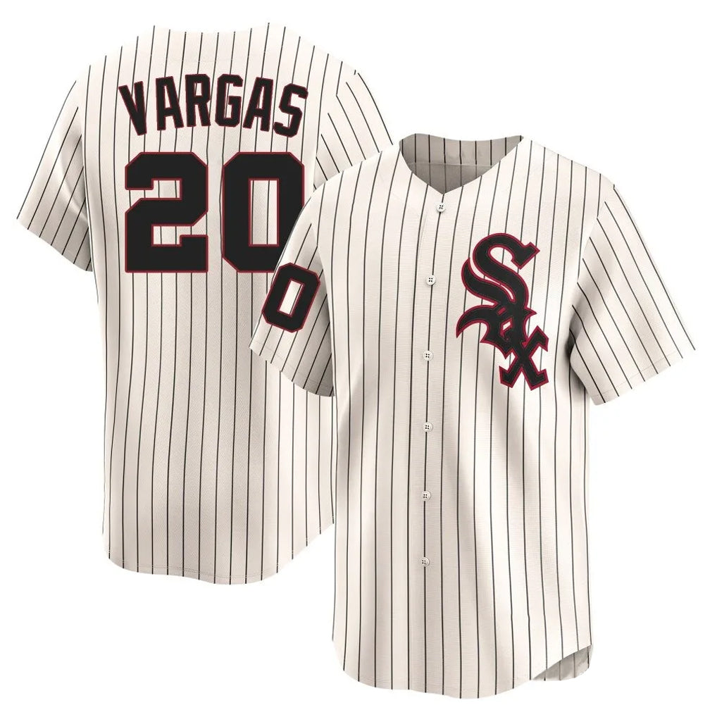 Chicago White Sox #20 Miguel Vargas Player Cream HeidiMiller Cooperstown Collection Limited Home Stitched Jerseys