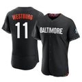 Baltimore Orioles #11 Jordan Westburg Player Black HeidiMiller City Connect Limited Elite Home Game Stitched Jerseys