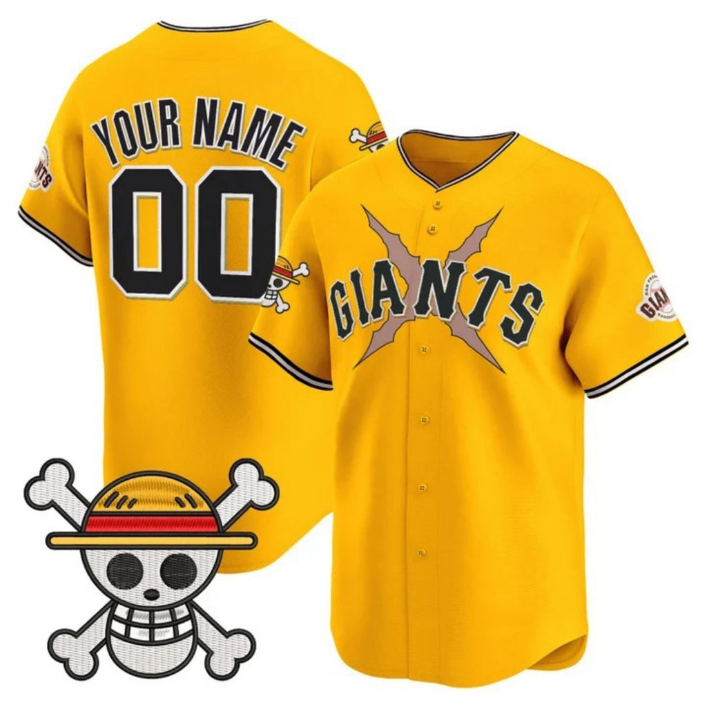 Custom San Francisco Giants x One Piece Gold HeidiMiller Vapor Premier Limited Jersey - Stitched