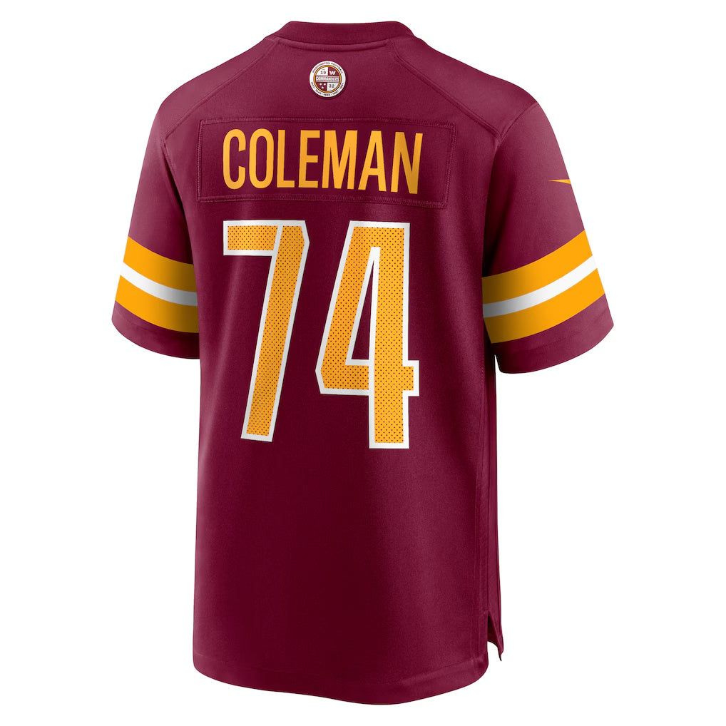 W.Commanders #74 Brandon Coleman Burgundy HeidiMiller Game Jersey