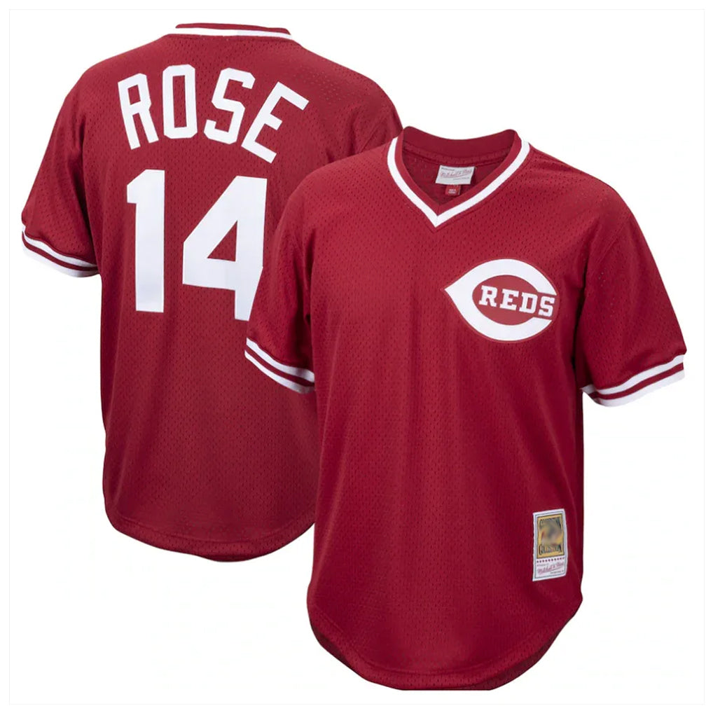 Cincinnati Reds #14 Pete Rose Player Red HeidiMiller Throwback Cooperstown Collection Limited T-shirt Stitched Jerseys