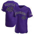 Colorado Rockies #49 Antonio Senzatela Player Purple HeidiMiller Limited Elite Home Stitched Jerseys