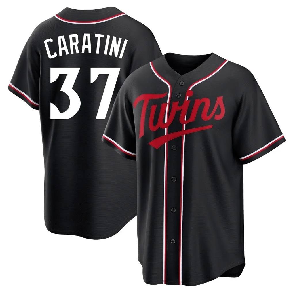Minnesota Twins #37 Victor Caratini Player Black HeidiMiller Fashion Out Home Limited Stitched Jerseys
