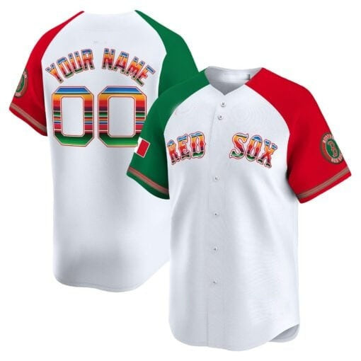 Custom Boston Red Sox Mexico White HeidiMiller Vapor Premier Limited Jersey ¨C Aiternate