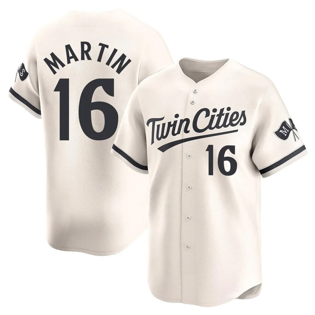 Minnesota Twins #16 Austin Martin Player Cream HeidiMiller Home Limited Stitched Jerseys