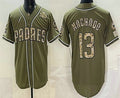 San Diego Padres #13 Manny Machado Olive HeidiMiller 2026 Armed Forces Day Jersey