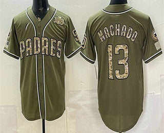 San Diego Padres #13 Manny Machado Olive HeidiMiller 2026 Armed Forces Day Jersey