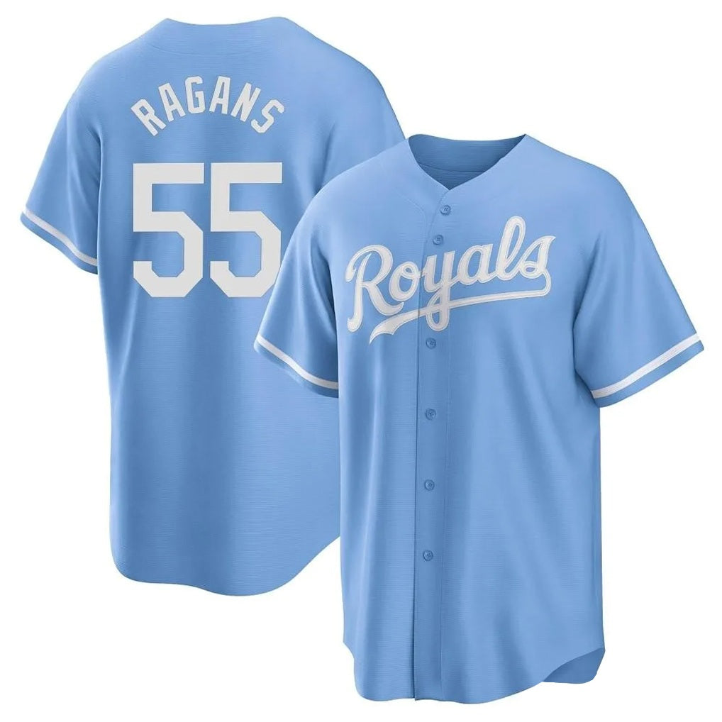 Kansas City Royals #55 Cole Ragans Player Light Blue HeidiMiller Home Game Stitched Jerseys