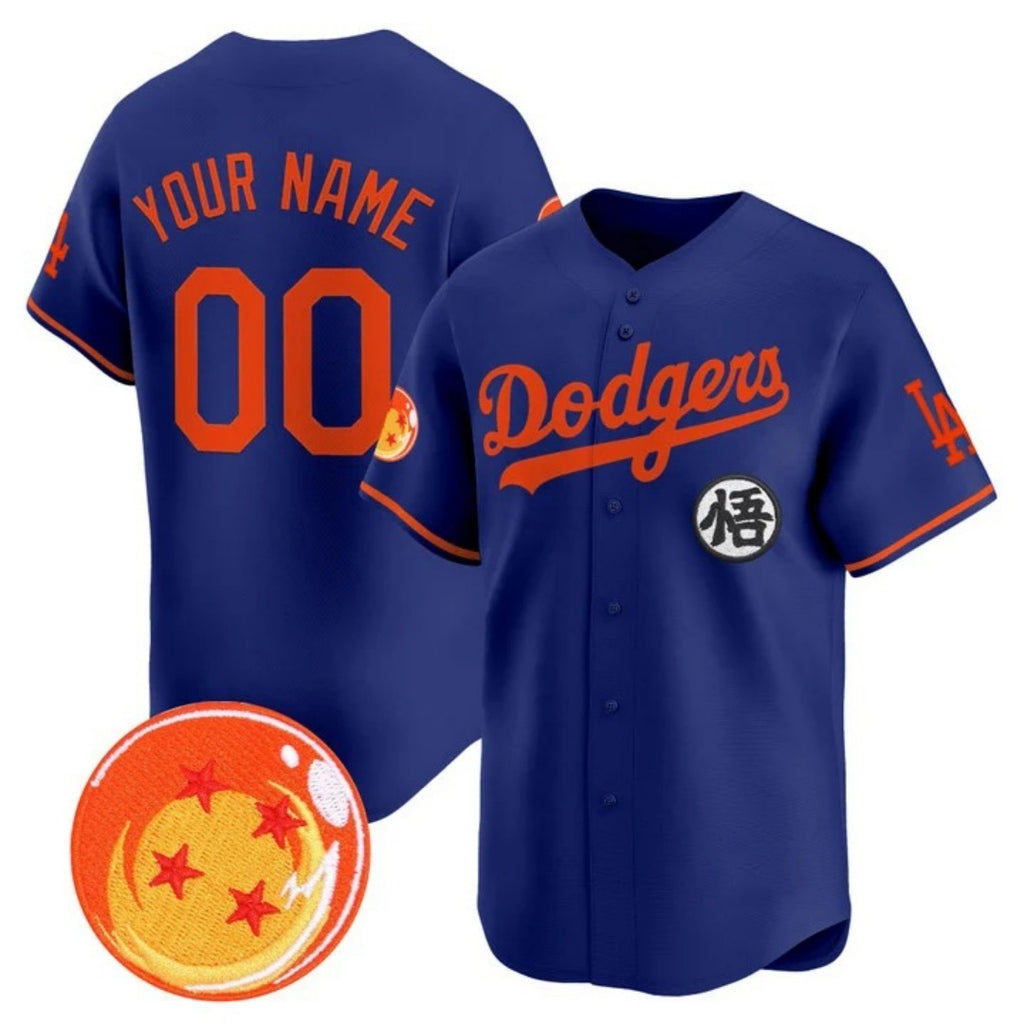 Custom Los Angeles Dodgers x Dragon Ball Royal HeidiMiller Vapor Premier Limited Jersey - Stitched