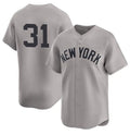New York Yankees #31 Cam Schlittler Gray HeidiMiller 2026 Road Limited Stitched Jersey 2