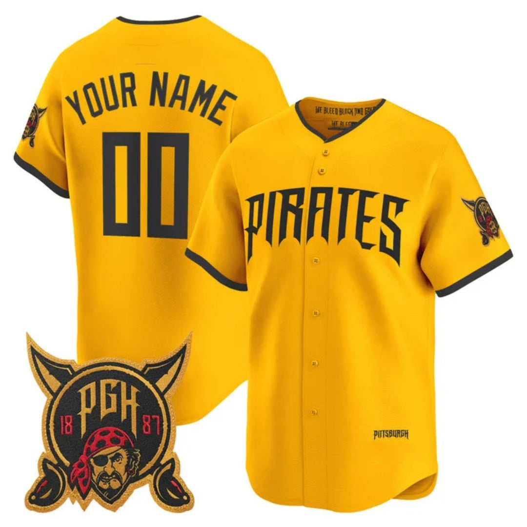 Custom Pittsburgh Pirates Gold HeidiMiller 2026 City Connect Stadium Stitched Jersey