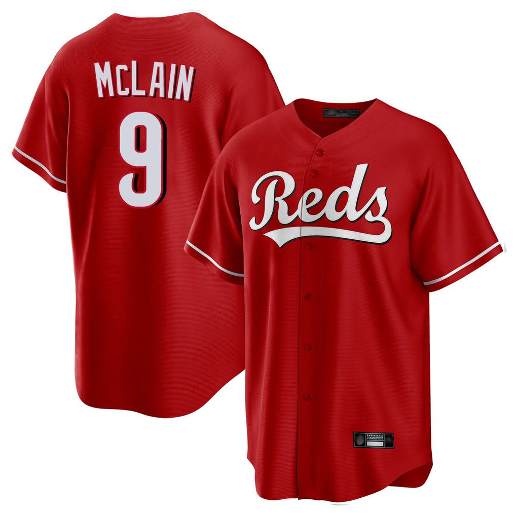 Cincinnati Reds #9 Matt McLain Player Red HeidiMiller Home Game Stitched Jerseys