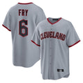 Cleveland Guardians #6 David Fry Player Gray HeidiMiller Home Game Stitched Jerseys