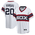 Chicago White Sox #20 Miguel Vargas Player White HeidiMiller T-shirt Home Game Stitched Jerseys