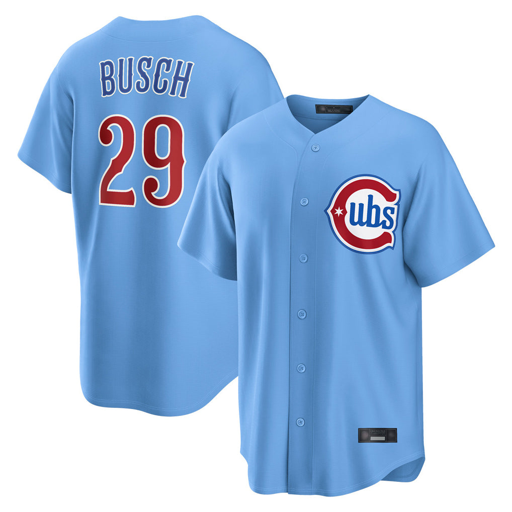 Chicago Cubs #29 Michael Busch Player Light Blue HeidiMiller Home Game Stitched Jerseys