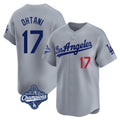 Los Angeles Dodgers #17 Shohei Ohtani Player Gray HeidiMiller World Series Meet Limited Home Stitched Jerseys