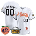 Custom Atlanta Braves Atliens & Peach Vapor Premier Limited Jersey ¨CWhite HeidiMiller