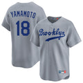 Los Angeles Dodgers #18 Yoshinobu Yamamoto Player Gray HeidiMiller Game Limited Home Stitched Jerseys