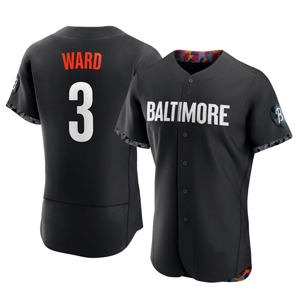 Baltimore Orioles #3 Taylor Ward Player Black HeidiMiller City Connect Limited Elite Home Game Stitched Jerseys
