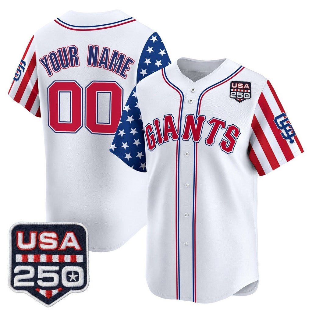 Custom San Francisco Giants America 250 Edition Vapor Premier Limited White HeidiMiller Stitched Jerseys