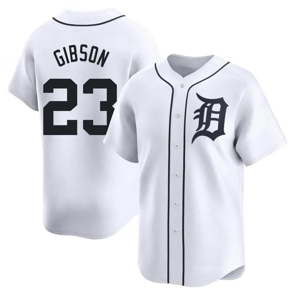 Detroit Tigers #23 Kirk Gibson Player White HeidiMiller Home Limited Stitched Jerseys