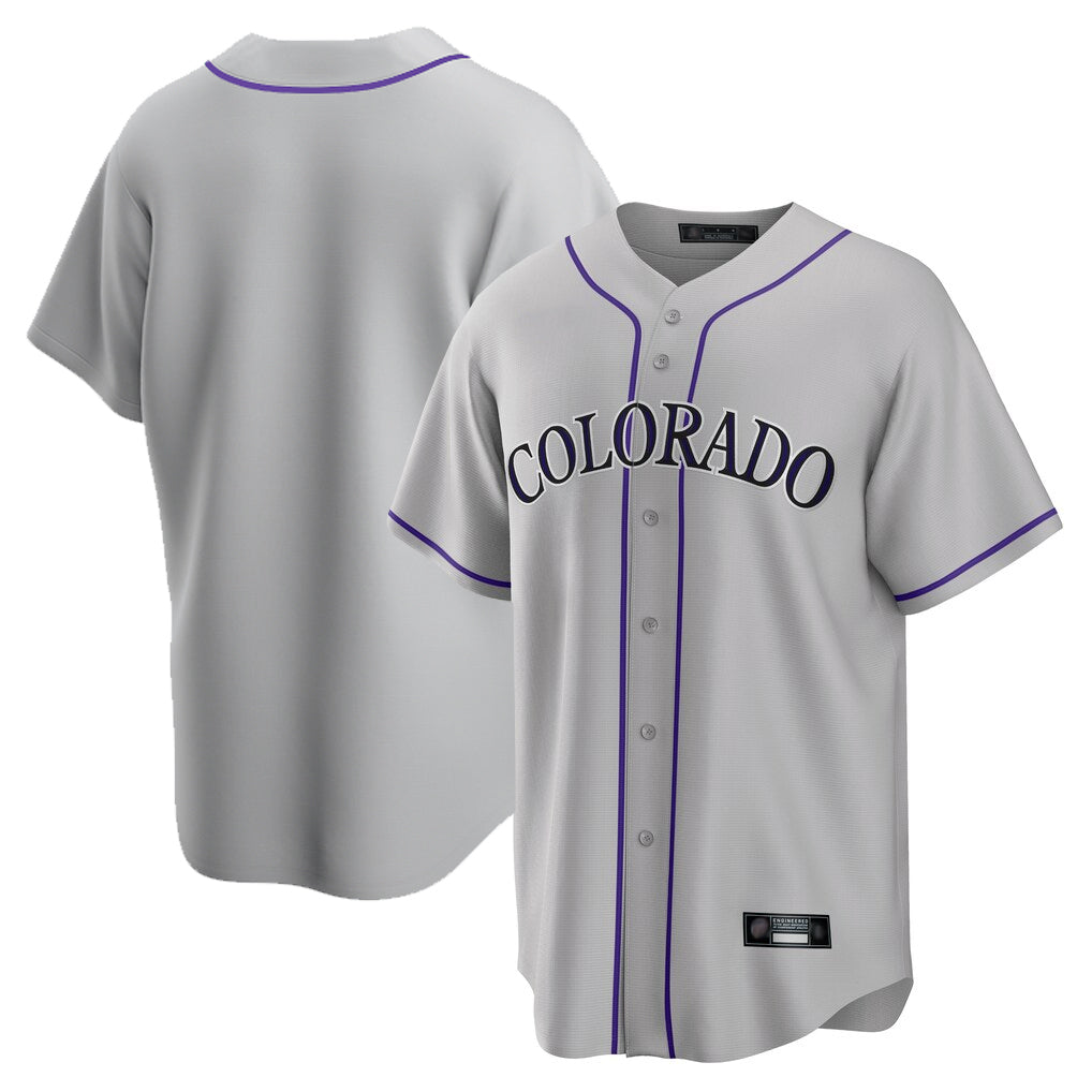 Colorado Rockies Blank Player Gray HeidiMiller Game Home Stitched Jerseys