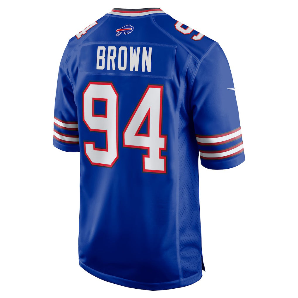 B.Bills #94 Andrew Brown Royal HeidiMiller Game Jersey