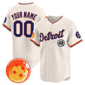Custom Detroit Tigers x Dragon Ball Cream HeidiMiller Vapor Premier Limited Jersey - All Stitched
