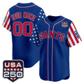 Custom San Francisco Giants America 250 Edition Vapor Premier Limited Royal HeidiMiller Stitched Jerseys