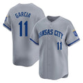 Kansas City Royals #11 Maikel Garcia Player Gray HeidiMiller Limited Home Stitched Jerseys