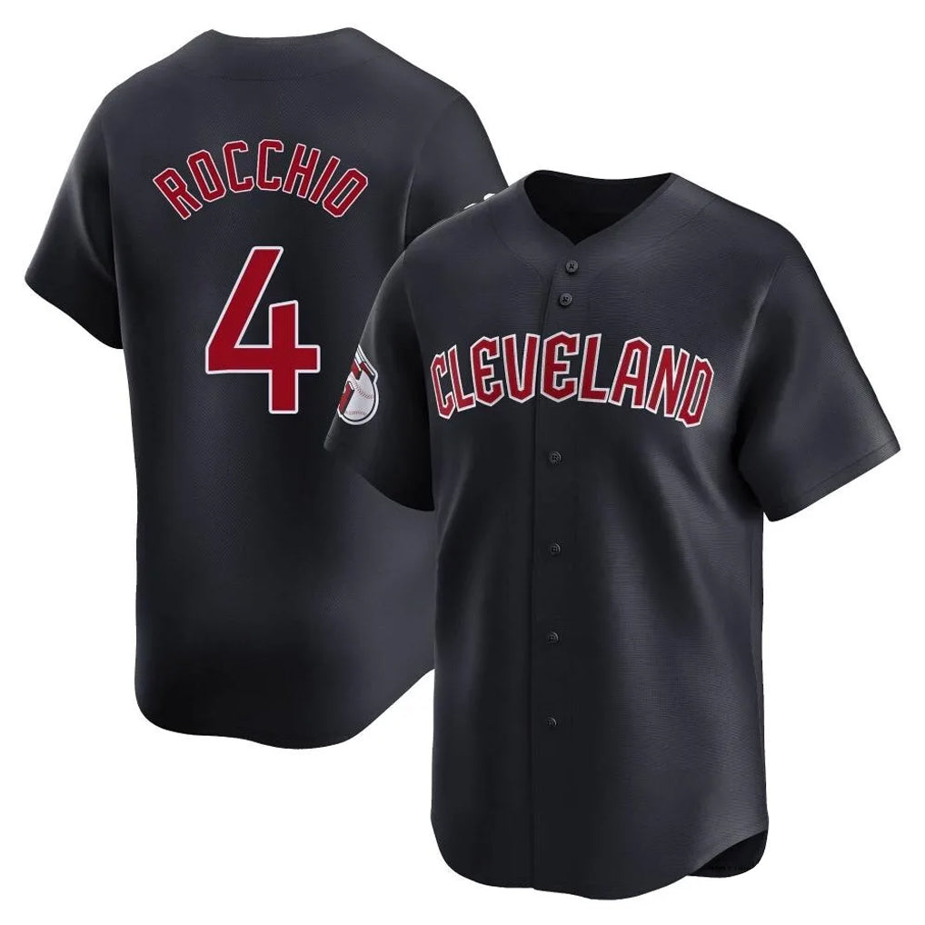 Cleveland Guardians #4 Brayan Rocchio Player Navy HeidiMiller Limited Home Game Stitched Jerseys