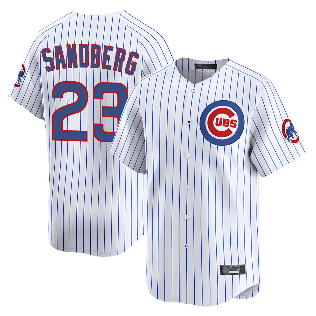 Chicago Cubs #23 Ryne Sandberg Player White HeidiMiller Limited Home Game Stitched Jerseys