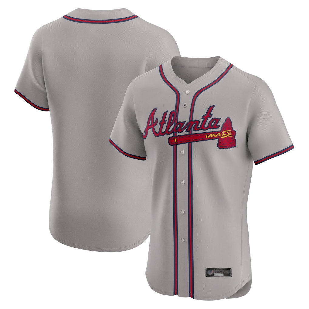 Atlanta Braves Gray HeidiMiller Limited Elite Home Game Blank Player Stitched Jerseys
