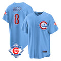 Chicago Cubs #8 Ian Happ Player Light Blue HeidiMiller 150th Anniversary Home Game Stitched Jerseys