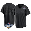 Los Angeles Dodgers #25 Tommy Edman Player Black HeidiMiller World Series Pitch Fashion T-shirt Stitched Jerseys