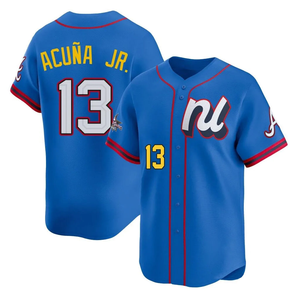 Atlanta Braves #13 Ronald Acuna Jr Player Royal HeidiMiller National League All-Star Edition Game Stitched Jerseys